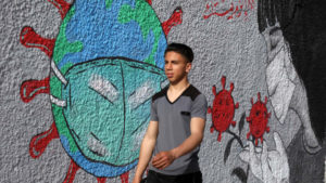 فلسطين- جدارية كورونا